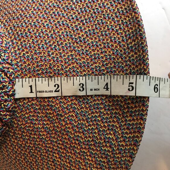 San Diego Hat Co. Womens Multicolor Wide Brim Straw Hat Blue Red Yellow Tan - Picture 6 of 9